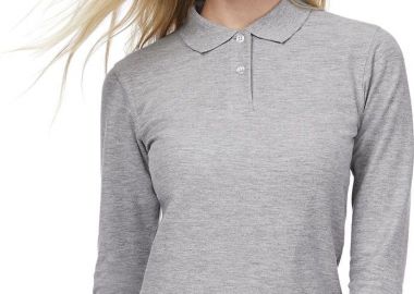 Μακρυμανικο Γυναικειο Polo ID.001 LSL B & C PWI13 Heather Grey - B & C - 