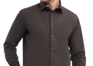 Μακρυμάνικο Πουκάμισο R-946M-0 Russell Slim Fit Easy Care Chocolate - Russell - 