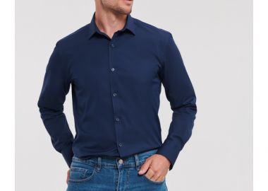 Μακρυμάνικο Πουκάμισο Stretch R-960M-0 Russell Bright Navy - Russell - 