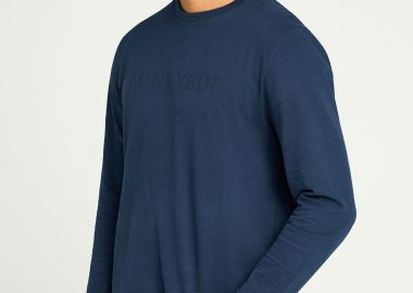 Μακρυμάνικο T-shirt με Funky Buddha τύπωμα στο στήθος - FUNKY BUDDHA - 