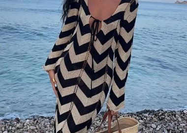 ΜΑΚΡΥ LUREX ΧΡΥΣΟ ΜΕ ΜΑΥΡΟ ΦΟΡΕΜΑ - ADUANETA - sense-shop - 