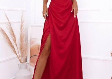 ΜΑΚΡΥ ΣΑΤΕΝ ΦΟΡΕΜΑ ΚΟΚΚΙΝΟ - ARTESY - sense-shop - 