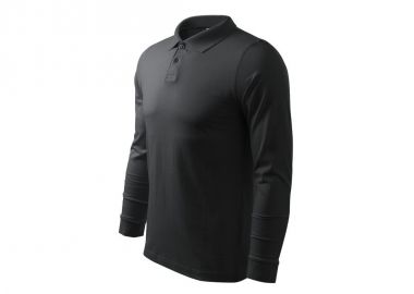 Malfini Ανδρική Μπλούζα Μακρυμάνικη Polo Γκρι MLI-21194 - Malfini - 