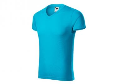 Malfini Ανδρικό Διαφημιστικό T-shirt Κοντομάνικο σε Μπλε Χρώμα MLI-14644 - Malfini - 