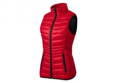 Malfini Κοντό Γυναικείο Αμάνικο Puffer Μπουφάν Κόκκινο MLI-55471 - Malfini - 