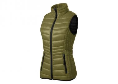 Malfini Κοντό Γυναικείο Αμάνικο Puffer Μπουφάν Πράσινο MLI-554A3 - Malfini - 