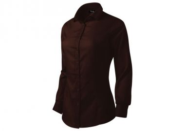 Malfini Μακρυμάνικο Γυναικείο Πουκάμισο Καφέ MLI-26327 - Malfini - 