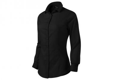 Malfini Μακρυμάνικο Γυναικείο Πουκάμισο Μαύρο MLI-26301 - Malfini - 