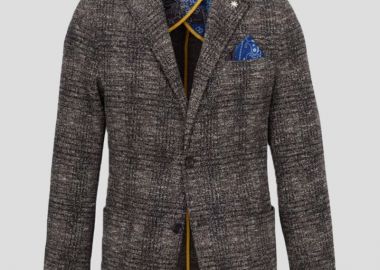 MANUEL RITZ Ανδρικό Γκρι Galles Slim Semi-Lined Blazer - MANUEL RITZ - 