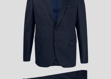 MANUEL RITZ Ανδρικό Μπλε Single Breasted Blue Suit - MANUEL RITZ - 