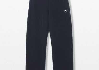 MARINE SERRE Ανδρικό Μαύρο Moon Logo Sweatpants - MARINE SERRE - 