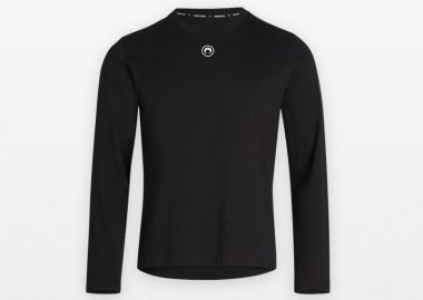 MARINE SERRE Ανδρικό Μαύρο Plain Long-Sleeved T-Shirt - MARINE SERRE - 