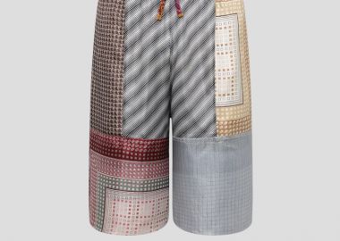 MARINE SERRE Ανδρικό Πολύχρωμο Regenerated Silk Scarves Bermudas - MARINE SERRE - 