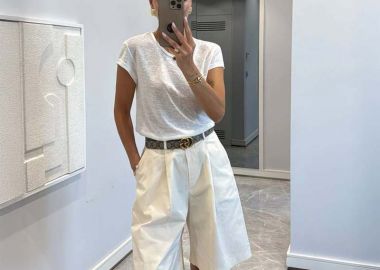 Marlie γυναίκεια βερμούδα ψηλόμεσο ισια γραμμή (ΖΑΧΑΡΙ) - SOU - 