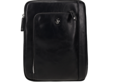 Μαύρη ανδρική χιαστί τσάντα - BEVERLY HILLS POLO CLUB - 