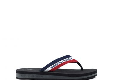 Μαύρη ανδρική δίχαλη σαγιονάρα - BEVERLY HILLS POLO CLUB - 