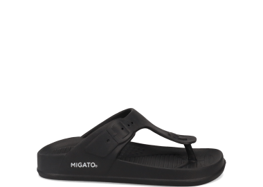 Μαύρη ανδρική σαγιονάρα footbed - MIGATO - 