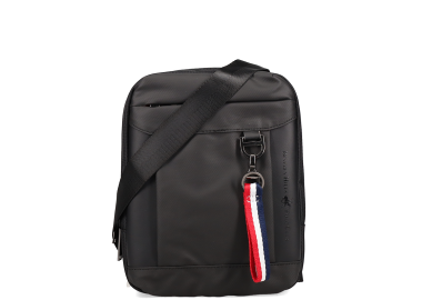 Μαύρη ανδρική τσάντα χιαστί - BEVERLY HILLS POLO CLUB - 