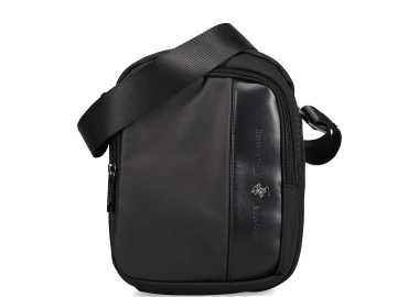 Μαύρη ανδρική τσάντα χιαστί - BEVERLY HILLS POLO CLUB - 