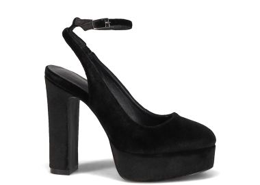 Μαύρη βελούδινη γόβα - MIGATO - 