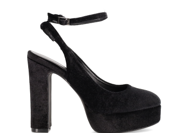 Μαύρη βελούδινη γόβα - MIGATO - 