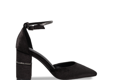 Μαύρη βελούδινη γόβα - MIGATO - 