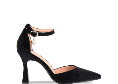 Μαύρη βελούδινη γόβα - MIGATO - 