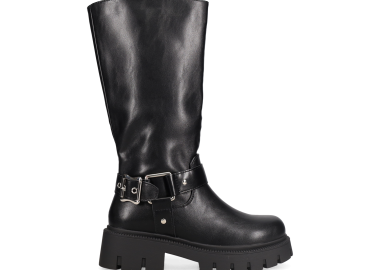 Μαύρη biker μπότα - MIGATO - 