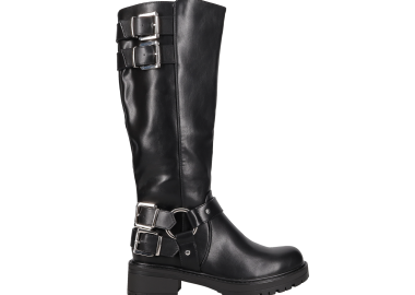 Μαύρη biker μπότα - ROMANCIAGA - 