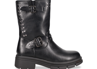 Μαύρη biker μπότα - GAVI - 