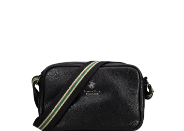 Μαύρη χιαστί τσάντα - BEVERLY HILLS POLO CLUB - 