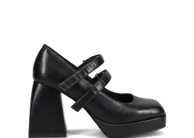 Μαύρη chunky γόβα - MIGATO - 