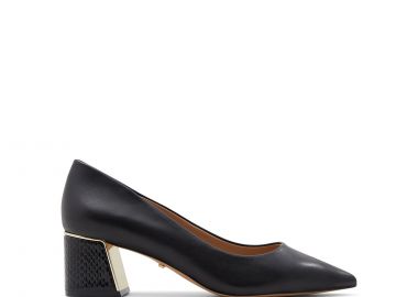 Μαύρη δερμάτινη γόβα ELAMAEVER - ALDO - 