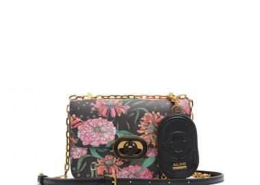 Μαύρη φλοράλ τσάντα ώμου CALLIDORA - ALDO - 