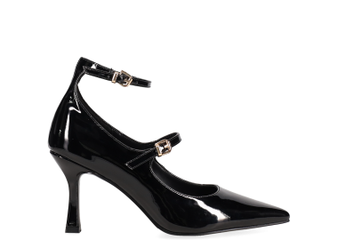 Μαύρη γόβα λουστρίνι - MIGATO - 