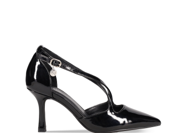 Μαύρη γόβα λουστρίνι - MIGATO - 