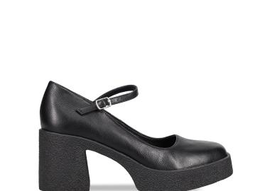 Μαύρη γόβα με μπαρέτα - MIGATO - 