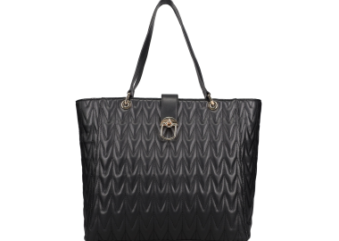 Μαύρη καπιτονέ τσάντα ώμου - MIGATO - 