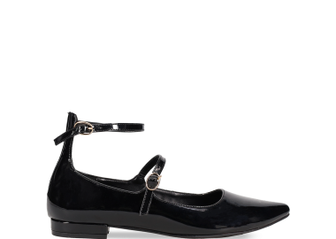 Μαύρη μπαλαρίνα λουστρίνι - MIGATO - 