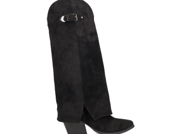 Μαύρη μπότα με γκέτα - MIGATO - 