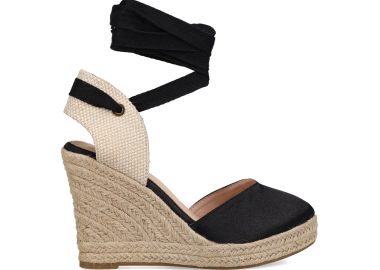 Μαύρη σατέν εσπαντρίγια - MIGATO - 