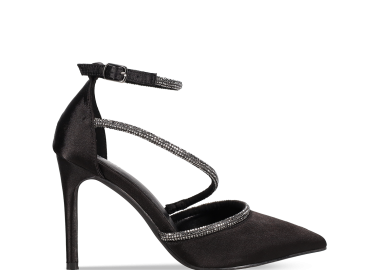 Μαύρη σατέν γόβα - MIGATO - 