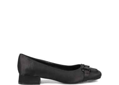 Μαύρη σατέν μπαλαρίνα - MIGATO - 