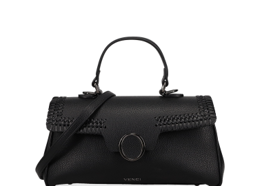 Μαύρη τσάντα χειρός - VENCI - 