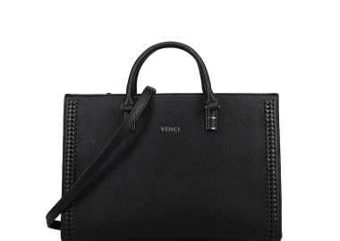 Μαύρη τσάντα χειρός - VENCI - 