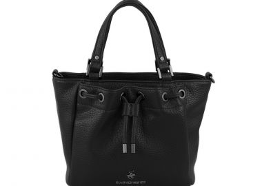 Μαύρη τσάντα χειρός - BEVERLY HILLS POLO CLUB - 