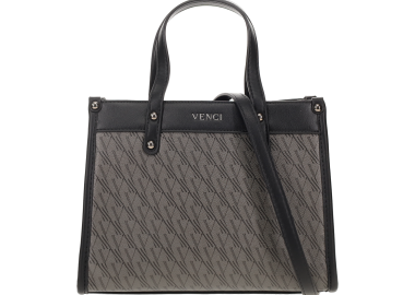 Μαύρη τσάντα χειρός - VENCI - 