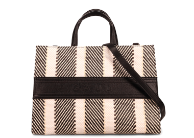 Μαύρη τσάντα χειρός CARY STRAW - GAUDI - 