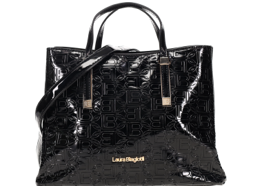 Μαύρη τσάντα χειρός λουστρίνι - LAURA BIAGIOTTI - 