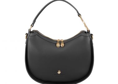 Μαύρη τσάντα ώμου - BEVERLY HILLS POLO CLUB - 